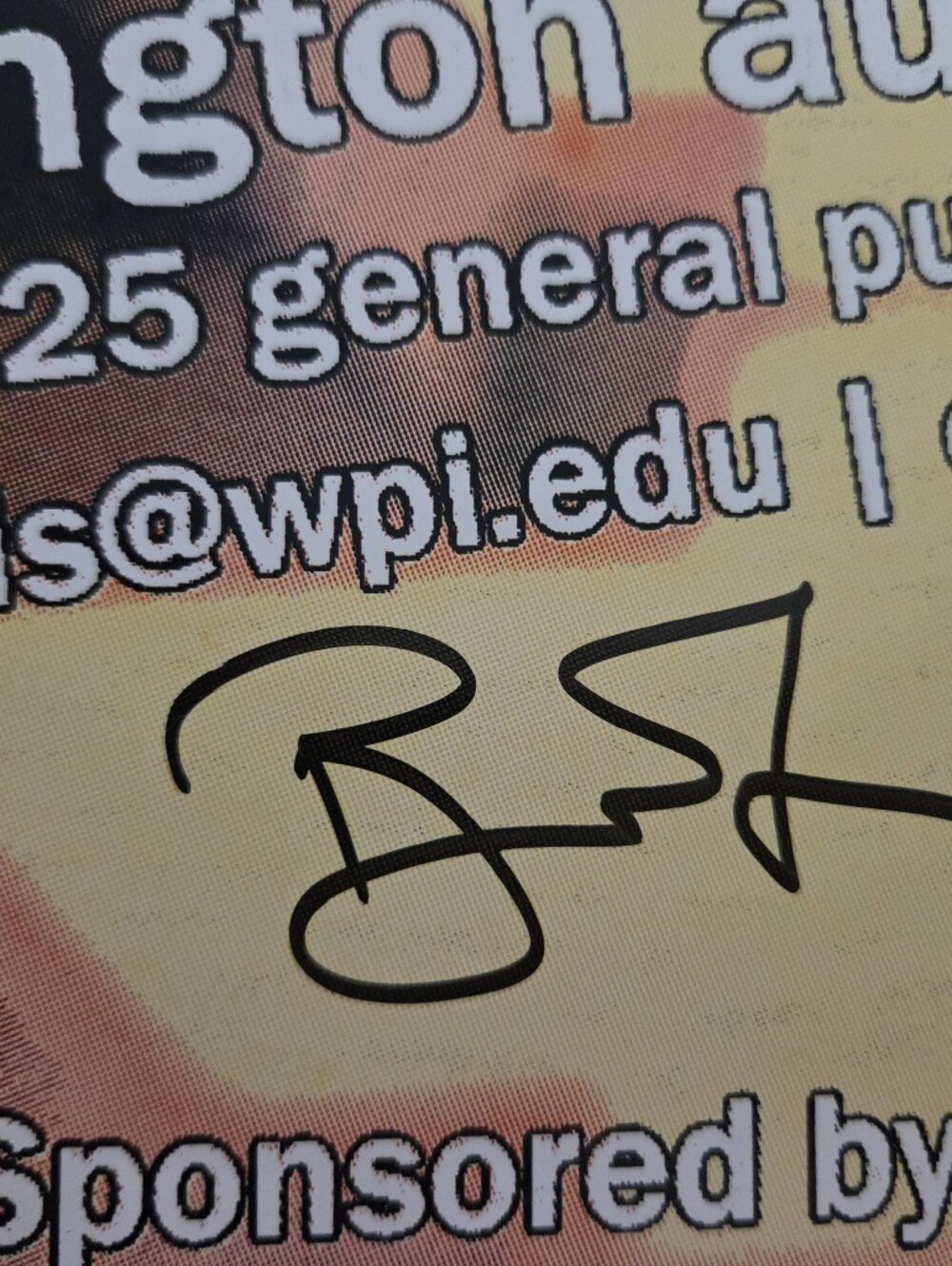 Rare Autographed Ben Folds Live Concert Poster WPI 2003 Signed